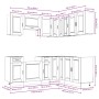 Mueble cocina Porto gris hormigón 11 pzas madera contrachapada von , Küchenschränke - Ref: Foro24-3314965, Preis: 668,62 €, R...