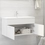 Waschbeckenunterschrank aus weißem Sperrholz, 90 x 38,5 x 46 cm von vidaXL, Badezimmermöbel - Ref: Foro24-804665, Preis: 34,2...