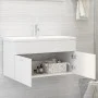 White plywood sink cabinet 90x38.5x46 cm by vidaXL, Bathroom furniture - Ref: Foro24-804665, Price: 33,73 €, Discount: %