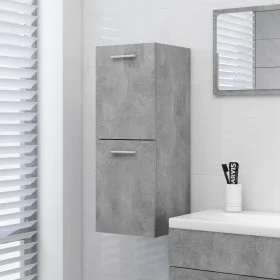 Armario de baño madera contrachapada gris hormigón 30x30x80 cm de vidaXL, Muebles de baño - Ref: Foro24-804992, Precio: 41,24...