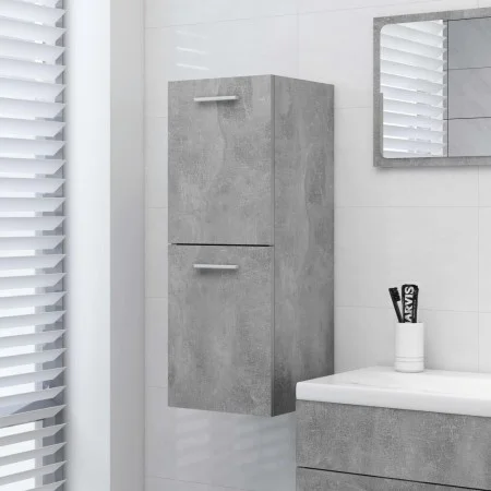 Armario de baño madera contrachapada gris hormigón 30x30x80 cm de vidaXL, Muebles de baño - Ref: Foro24-804992, Precio: 41,24...