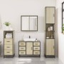 Set de muebles de baño 3 pzas madera contrachapada roble Sonoma von , Badezimmermöbel - Ref: Foro24-3301021, Preis: 269,02 €,...