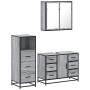 Set de muebles de baño 3 pzas madera contrachapada gris sonoma de , Muebles de baño - Ref: Foro24-3301023, Precio: 297,79 €