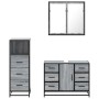 Set de muebles de baño 3 pzas madera contrachapada gris sonoma de , Muebles de baño - Ref: Foro24-3301023, Precio: 298,74 €, ...
