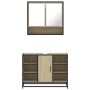 Set de muebles de baño 2 pzas madera contrachapada roble Sonoma von , Badezimmermöbel - Ref: Foro24-3300941, Preis: 154,40 €,...