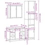 Set de muebles baño 3 pzas madera contrachapada roble ahumado von , Badezimmermöbel - Ref: Foro24-3301082, Preis: 337,61 €, R...