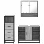 Set de muebles de baño 3 pzas madera contrachapada gris sonoma von , Badezimmermöbel - Ref: Foro24-3301063, Preis: 243,36 €, ...