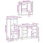 Set de muebles de baño 3 pzas madera contrachapada gris sonoma von , Badezimmermöbel - Ref: Foro24-3301063, Preis: 243,36 €, ...