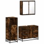 Set de muebles baño 3 pzas madera contrachapada roble ahumado by , Bathroom furniture - Ref: Foro24-3300962, Price: 268,85 €,...