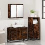 Set de muebles baño 3 pzas madera contrachapada roble ahumado by , Bathroom furniture - Ref: Foro24-3300962, Price: 268,85 €,...