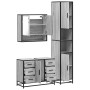 Set de muebles de baño 3 pzas madera contrachapada gris sonoma by , Bathroom furniture - Ref: Foro24-3301113, Price: 350,45 €...
