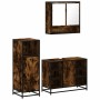 Set de muebles baño 3 pzas madera contrachapada roble ahumado von , Badezimmermöbel - Ref: Foro24-3301002, Preis: 221,96 €, R...