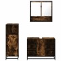 Set de muebles baño 3 pzas madera contrachapada roble ahumado von , Badezimmermöbel - Ref: Foro24-3301002, Preis: 221,96 €, R...