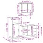 Set de muebles baño 3 pzas madera contrachapada roble ahumado von , Badezimmermöbel - Ref: Foro24-3301002, Preis: 221,96 €, R...