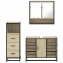 Set de muebles de baño 3 pzas madera contrachapada roble Sonoma von , Badezimmermöbel - Ref: Foro24-3301061, Preis: 224,79 €,...
