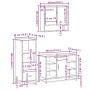 Set de muebles de baño 3 pzas madera contrachapada roble Sonoma von , Badezimmermöbel - Ref: Foro24-3301061, Preis: 224,79 €,...