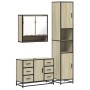 Set de muebles de baño 3 pzas madera contrachapada roble Sonoma von , Badezimmermöbel - Ref: Foro24-3301111, Preis: 333,23 €,...