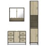 Set de muebles de baño 3 pzas madera contrachapada roble Sonoma von , Badezimmermöbel - Ref: Foro24-3301111, Preis: 333,23 €,...