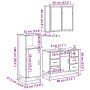 Juego de muebles de baño 3 pzas madera contrachapada negro von , Badezimmermöbel - Ref: Foro24-3300960, Preis: 268,63 €, Raba...