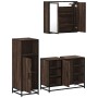 Set de muebles baño 3 pzas madera contrachapada roble marrón de , Muebles de baño - Ref: Foro24-3300974, Precio: 217,86 €