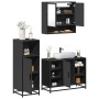 Juego de muebles de baño 3 pzas madera contrachapada negro de , Muebles de baño - Ref: Foro24-3301000, Precio: 229,57 €