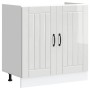 Mueble bajo fregadero Lucca blanca de alto brillo von , Küchenschränke - Ref: Foro24-853689, Preis: 91,04 €, Rabatt: %