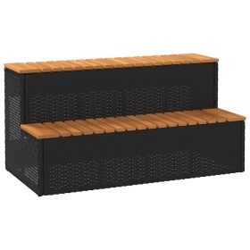 Escalón bañera hidromasaje negro 100x50x50,5 cm ratán sintético by , Pool and spa accessories - Ref: Foro24-4103944, Price: 1...