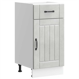 Mueble bajo de cocina Lucca madera contrachapada gris cemento by , Kitchen cabinets - Ref: Foro24-853711, Price: 78,92 €, Dis...