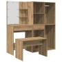 Juego de tocador con LED madera artesanal de roble von , Schlafzimmermöbel-Sets - Ref: Foro24-3329182, Preis: 264,46 €, Rabat...