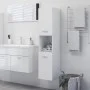 Badezimmerschrank aus glänzend weißem Sperrholz, 30 x 30 x 130 cm von vidaXL, Badezimmermöbel - Ref: Foro24-805003, Preis: 74...