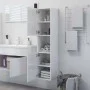 Badezimmerschrank aus glänzend weißem Sperrholz, 30 x 30 x 130 cm von vidaXL, Badezimmermöbel - Ref: Foro24-805003, Preis: 74...
