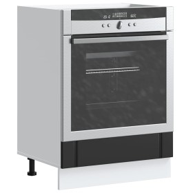 Armario de horno Lucca negra madera reconstituida by , Kitchen cabinets - Ref: Foro24-853758, Price: 66,14 €, Discount: %