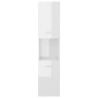 Armario de baño madera contrachapada blanco brillo 30x30x130 cm de vidaXL, Muebles de baño - Ref: Foro24-805003, Precio: 82,27 €