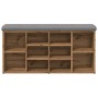 Banco zapatero madera de ingeniería roble artesanal 102x32x50cm by , Benches for halls and storage - Ref: Foro24-857626, Pric...