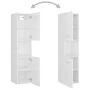Badezimmerschrank aus glänzend weißem Sperrholz, 30 x 30 x 130 cm von vidaXL, Badezimmermöbel - Ref: Foro24-805003, Preis: 74...