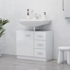 Armario para lavabo madera contrachapada blanco 63x30x54 cm de vidaXL, Muebles de baño - Ref: Foro24-804190, Precio: 89,47 €,...