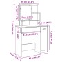 Tocador con espejo roble artisan 86,5x35x136 cm de , Tocadores para dormitorios - Ref: Foro24-857010, Precio: 97,91 €, Descue...