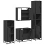 Juego de muebles de baño 4 pzas madera contrachapada negro de , Muebles de baño - Ref: Foro24-3301185, Precio: 371,23 €
