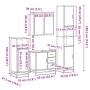 Set de muebles de baño 4 pzas madera contrachapada gris sonoma by , Bathroom furniture - Ref: Foro24-3301198, Price: 448,01 €...