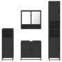 Juego de muebles de baño 4 pzas madera contrachapada negro by , Bathroom furniture - Ref: Foro24-3301215, Price: 366,97 €, Di...