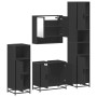 Juego de muebles de baño 4 pzas madera contrachapada negro by , Bathroom furniture - Ref: Foro24-3301215, Price: 366,97 €, Di...