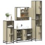 Juego de muebles de baño 4 pzas contrachapada roble sonoma by , Bathroom furniture - Ref: Foro24-3301241, Price: 397,56 €, Di...