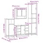 Juego de muebles de baño 4 pzas contrachapada roble sonoma by , Bathroom furniture - Ref: Foro24-3301241, Price: 397,56 €, Di...