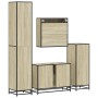 Juego de muebles de baño 4 pzas contrachapada roble sonoma von , Badezimmermöbel - Ref: Foro24-3301201, Preis: 444,28 €, Raba...