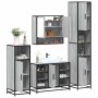 Set de muebles de baño 4 pzas madera contrachapada gris sonoma by , Bathroom furniture - Ref: Foro24-3301243, Price: 421,87 €...