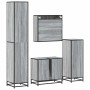 Set de muebles de baño 4 pzas madera contrachapada gris sonoma von , Badezimmermöbel - Ref: Foro24-3301208, Preis: 434,28 €, ...