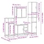 Set de muebles de baño 4 pzas madera contrachapada gris sonoma von , Badezimmermöbel - Ref: Foro24-3301208, Preis: 434,28 €, ...