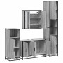 Set de muebles de baño 4 pzas madera contrachapada gris sonoma von , Badezimmermöbel - Ref: Foro24-3301193, Preis: 441,53 €, ...