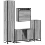 Set de muebles de baño 4 pzas madera contrachapada gris sonoma von , Badezimmermöbel - Ref: Foro24-3301193, Preis: 441,53 €, ...