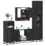 Juego de muebles de baño 4 pzas madera contrachapada negro by , Bathroom furniture - Ref: Foro24-3301220, Price: 446,37 €, Di...